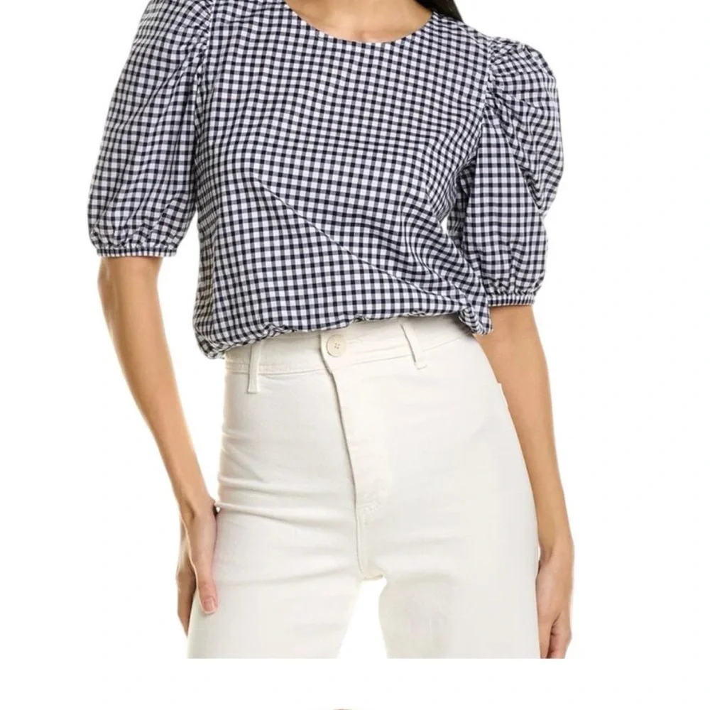 Nation LTD Heidi Girly Elastic Crop in Gingham - Picture 7 of 7